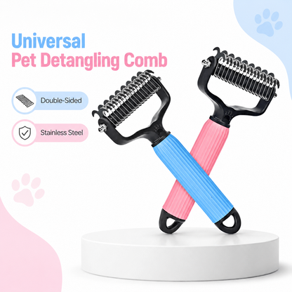 🐾 Universal Pet Detangling Comb for Shedding Pets