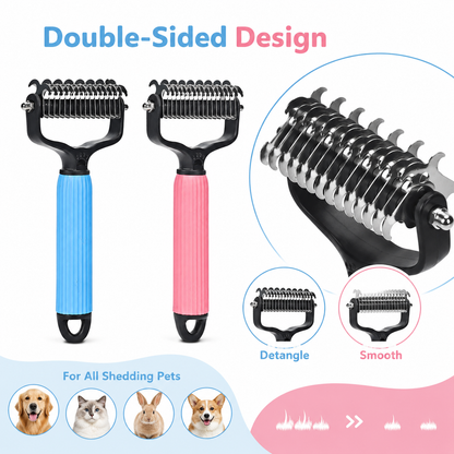 🐾 Universal Pet Detangling Comb for Shedding Pets