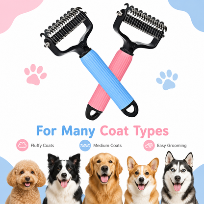 🐾 Universal Pet Detangling Comb for Shedding Pets