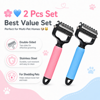 🐾 2 Pcs Grooming Set One for Daily Use One as Backup ✨
