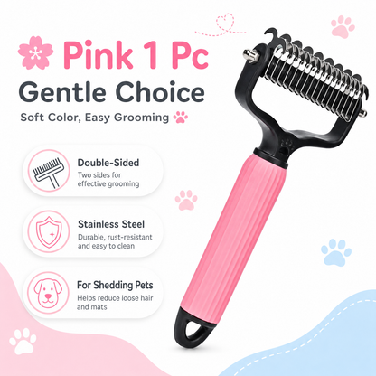 🐾 Universal Pet Detangling Comb for Shedding Pets